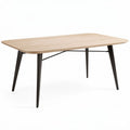 Wooden dining table with black metal legs 160 x 80 x 75cm